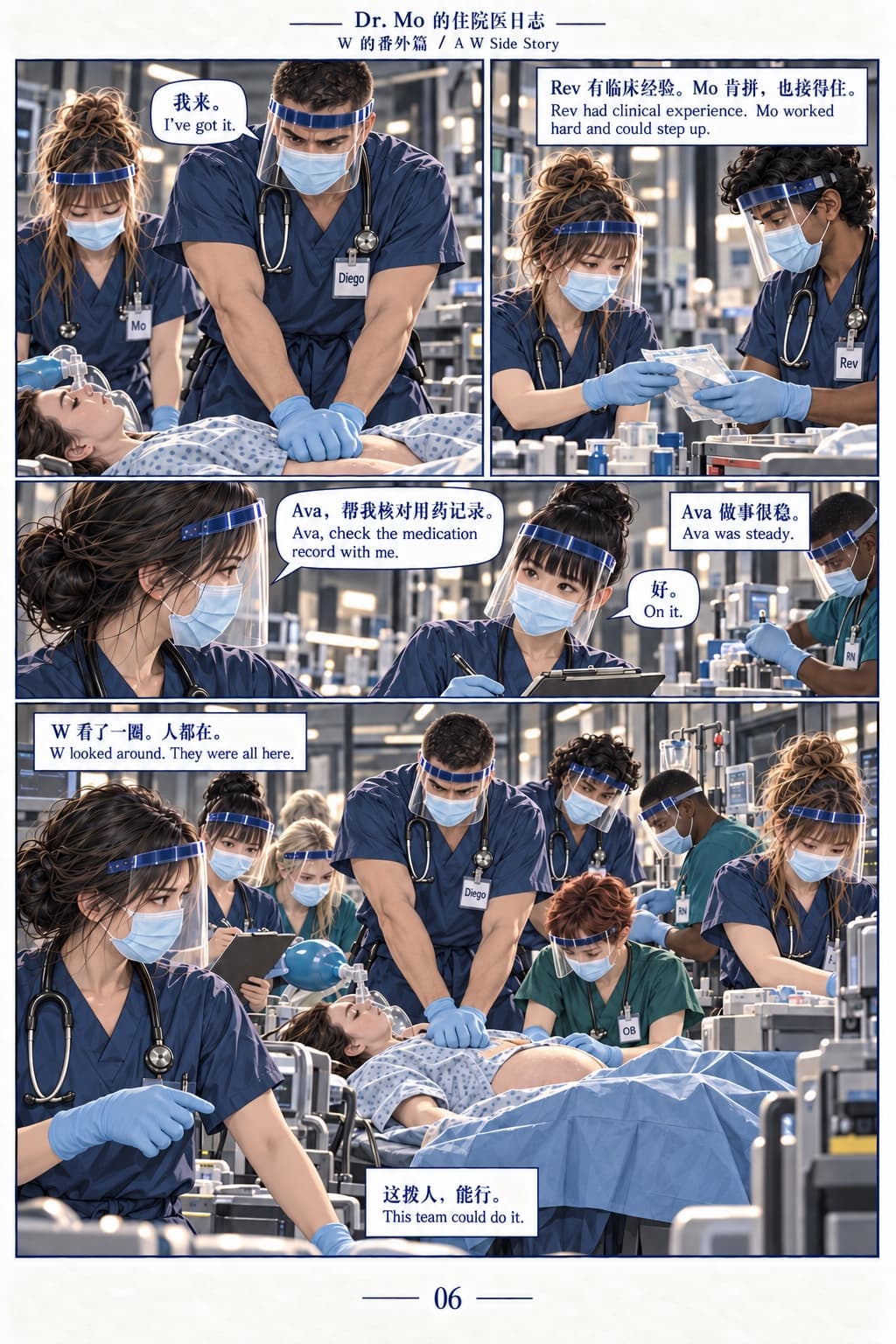 06/17 · Diego takes over; Rev and Mo assist while Ava checks the medication record.