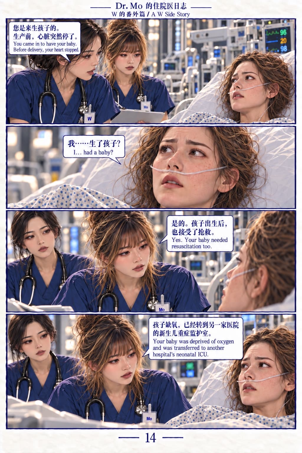 14/17 · W and Mo explain the delivery and the baby’s transfer to another hospital.